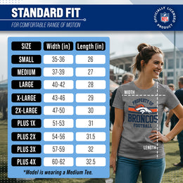 Denver Broncos NFL Womens Short Sleeve Property of Tshirt - Gray