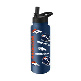 Denver Broncos NFL 34Oz Native Quencher Water Bottle - Navy