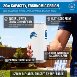 Detroit Lions NFL 20oz Gameday Stainless Steel Tumbler - White
