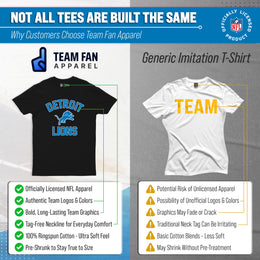 Detroit Lions NFL Adult Gameday T-Shirt - Black