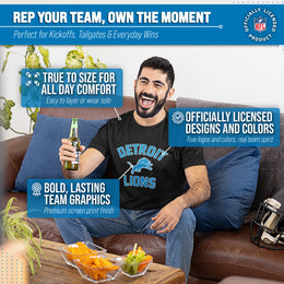 Detroit Lions NFL Adult Gameday T-Shirt - Black