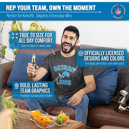 Detroit Lions NFL Adult Gameday T-Shirt - Heathered Charcoal