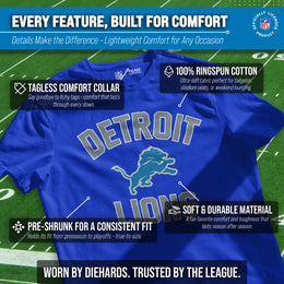 Detroit Lions NFL Adult Gameday T-Shirt - Royal