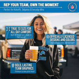 Detroit Lions NFL Gameday Adult Crewneck Sweatshirt - Black