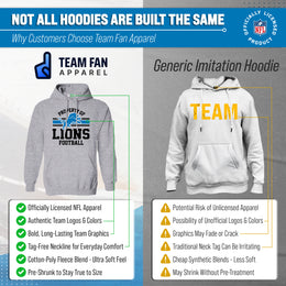 Detroit Lions NFL Adult Property Of Hooded Sweatshirt - Sport Gray