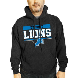 Detroit Lions NFL Adult Gameday Charcoal Hooded Sweatshirt - Charcoal