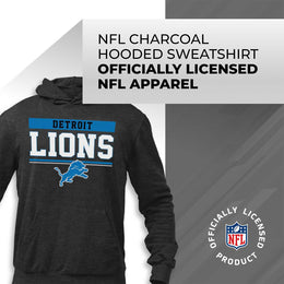Detroit Lions NFL Adult Gameday Charcoal Hooded Sweatshirt - Charcoal