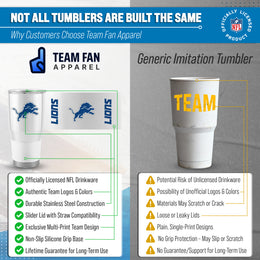 Detroit Lions NFL 30oz Gameday Stainless Steel Tumbler - White