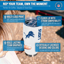 Detroit Lions NFL 30oz Gameday Stainless Steel Tumbler - White