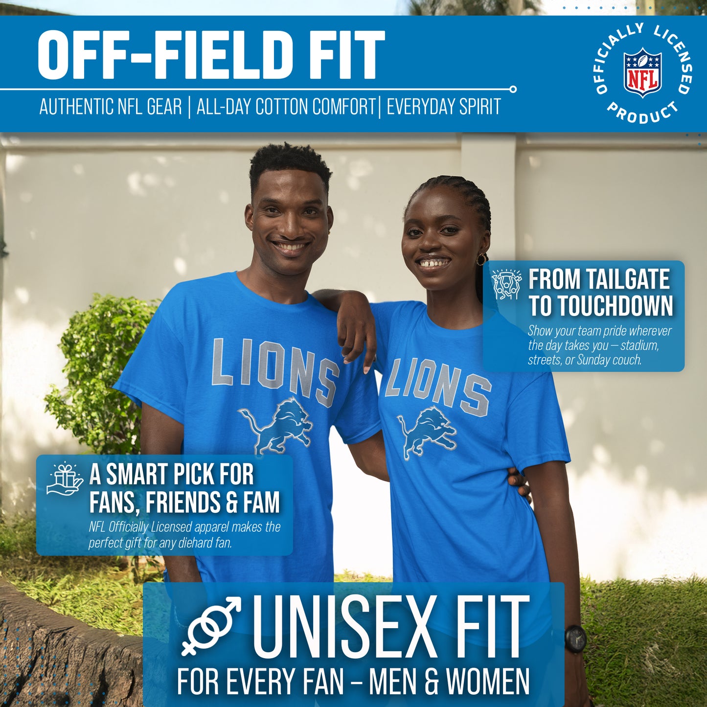 Detroit Lions NFL Home Team Tee - Royal