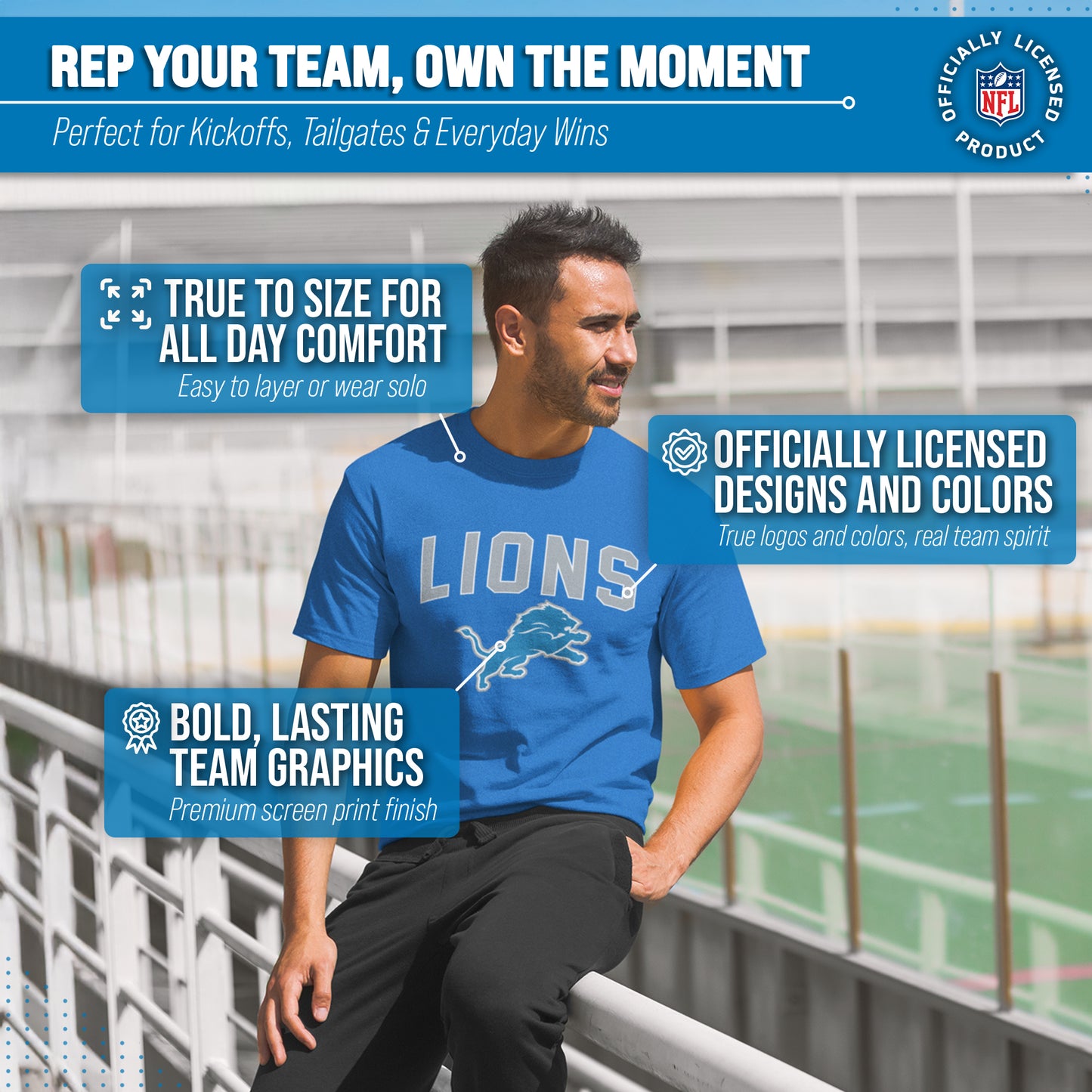 Detroit Lions NFL Home Team Tee - Royal