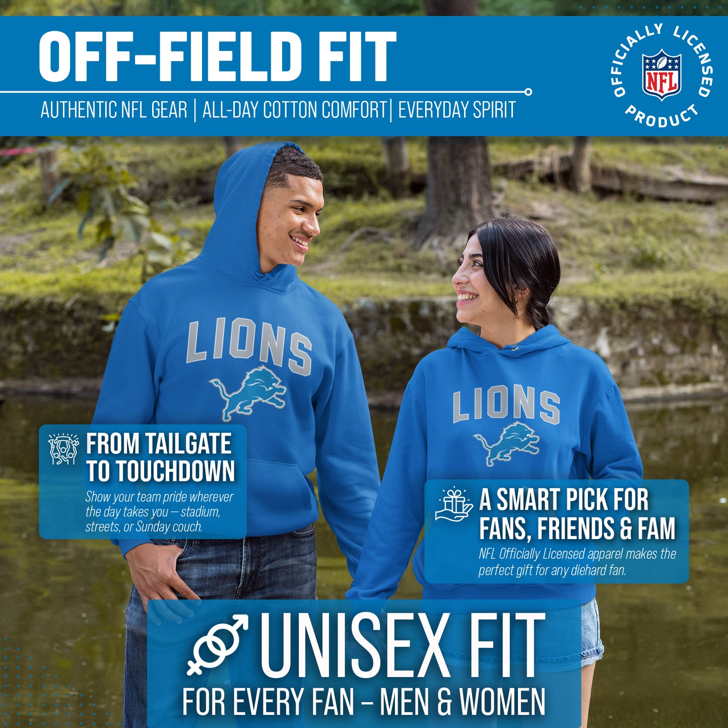 Detroit Lions NFL Home Team Hoodie - Royal