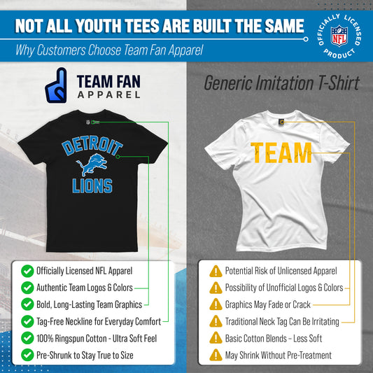 Detroit Lions NFL Youth Gameday Football T-Shirt - Black