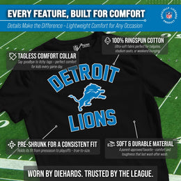 Detroit Lions NFL Youth Gameday Football T-Shirt - Black