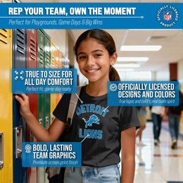 Detroit Lions NFL Youth Gameday Football T-Shirt - Black