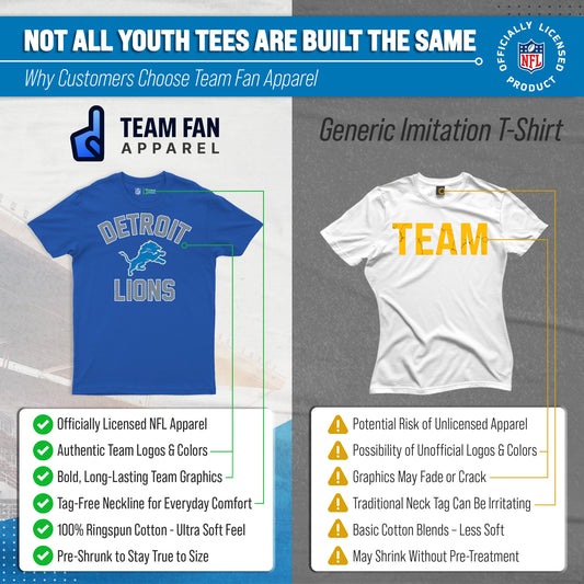 Detroit Lions NFL Youth Gameday Football T-Shirt - Royal