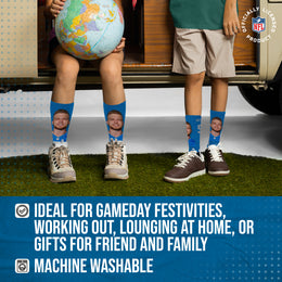 Detroit Lions NFL Youth Roster Player Crew Socks - Blue