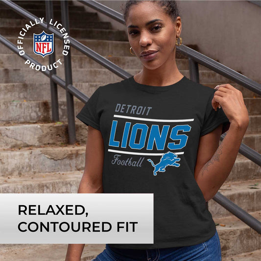 Detroit Lions NFL Gameday Women's Relaxed Fit T-shirt - Black
