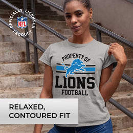 Detroit Lions NFL Women's Property Of Lightweight Plus Size T-Shirt - Sport Gray