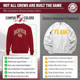 Denver Pioneers Adult Arch & Logo Soft Style Gameday Crewneck Sweatshirt - Maroon