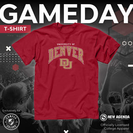 Denver Pioneers  Arch and Logo T-Shirt - Maroon