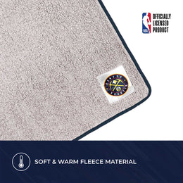 Denver Nuggets NBA Silk Touch Sherpa Throw Blanket - Blue