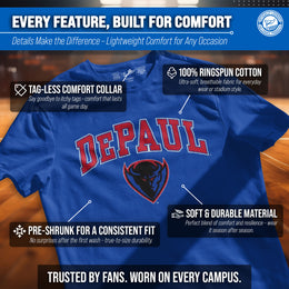 DePaul Blue Demons NCAA Adult Gameday Cotton T-Shirt - Royal