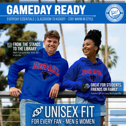 DePaul Blue Demons Adult Arch & Logo Soft Style Gameday Hooded Sweatshirt - Royal
