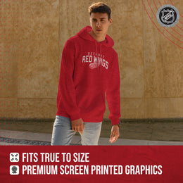 Detroit Red Wings NHL Adult Unisex Powerplay Hooded Sweatshirt - Red