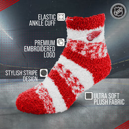 Detroit Red Wings NHL Unisex Cozy Sleep Socks - Red