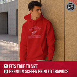 Detroit Red Wings Adult NHL Gameday Hooded Sweatshirt - Red