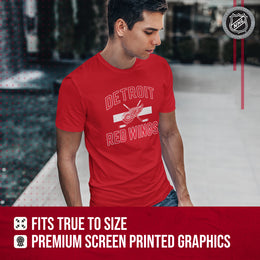 Detroit Red Wings NHL Adult Faceoff Tag-Less T-Shirt - Red