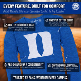 Duke Blue Devils NCAA MVP Adult Long-Sleeve Shirt - Royal Heather