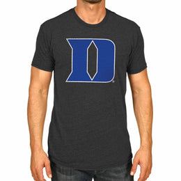 Duke Blue Devils Adult MVP Heathered Cotton Blend T-Shirt - Black Heather