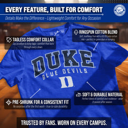 Duke Blue Devils NCAA Adult Unisex Starting Fresh T-Shirt - Royal Heather