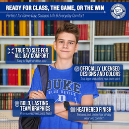 Duke Blue Devils NCAA Adult Unisex Starting Fresh T-Shirt - Royal Heather