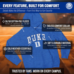 Duke Blue Devils Campus Colors  Arch & Logo Gameday Hoodie - Royal Heather