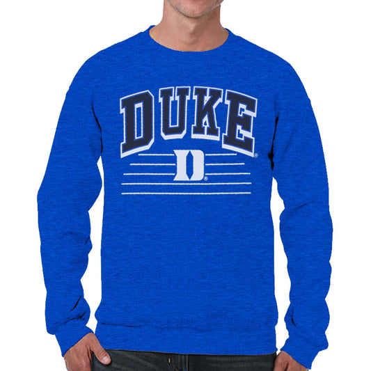 Duke Blue Devils NCAA Adult Unisex Overtime Classics Crewneck Fleece Sweatshirt - Royal Heather