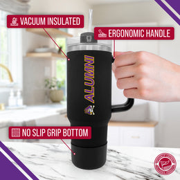 East Carolina Pirates Collegiate 40oz Stainless Steel Travel Tumbler with Handle for Alumni - Black