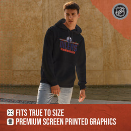 Edmonton Oilers NHL Adult Heather Charcoal True Fan Hooded Sweatshirt Unisex - Charcoal