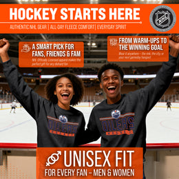 Edmonton Oilers NHL Charcoal True Fan Crewneck Sweatshirt - Charcoal