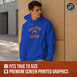 Edmonton Oilers Adult NHL Primary Logo Hooded Sweatshirt - Royal