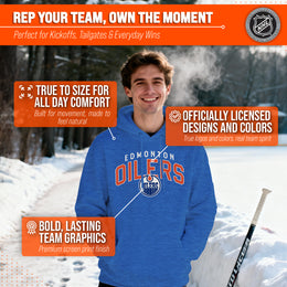 Edmonton Oilers NHL Adult Unisex Powerplay Hooded Sweatshirt - Royal