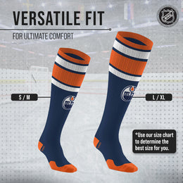 Edmonton Oilers NHL Adult Knee High-Performance Socks - Navy