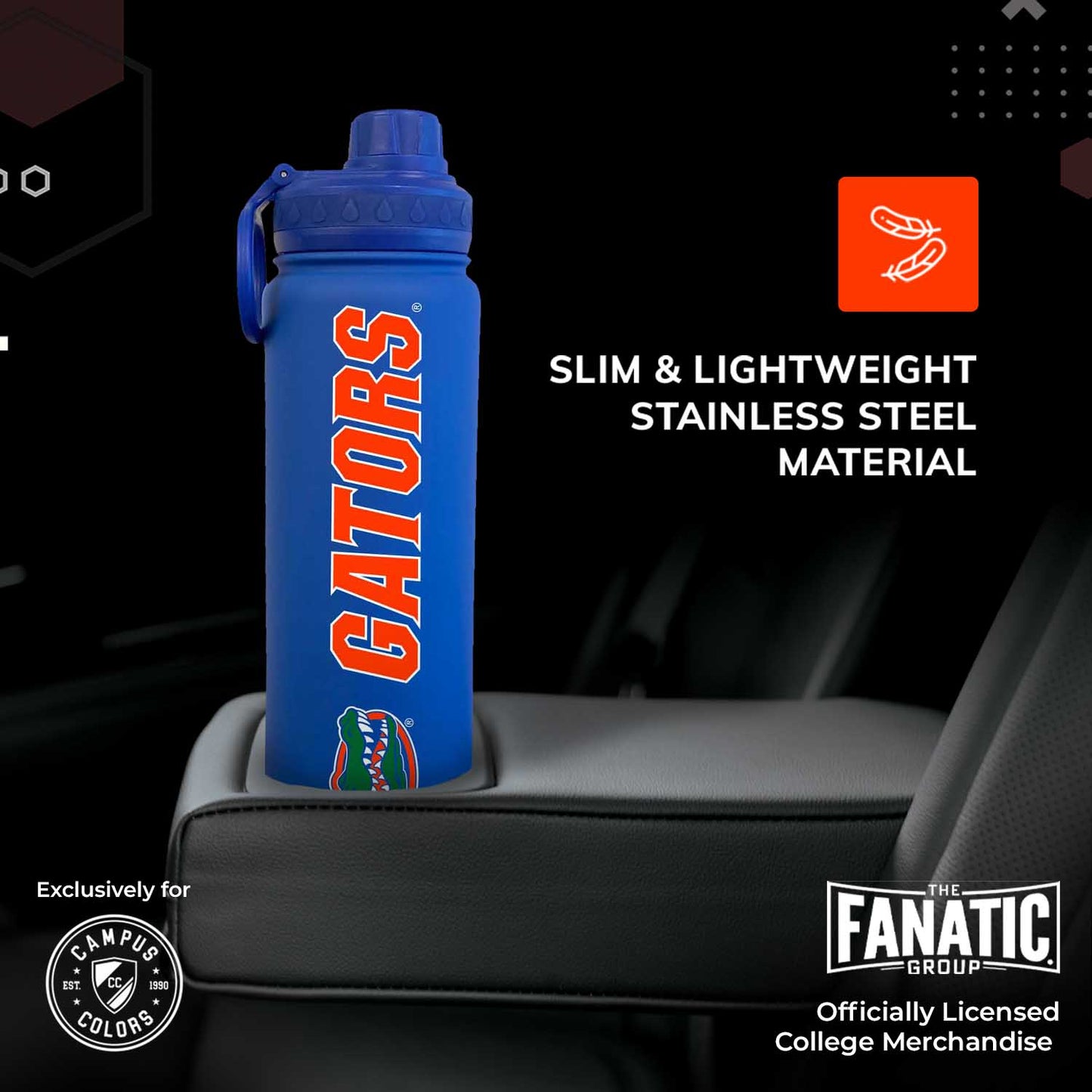 Florida Gators NCAA Stainless Steel Water Bottle - Royal