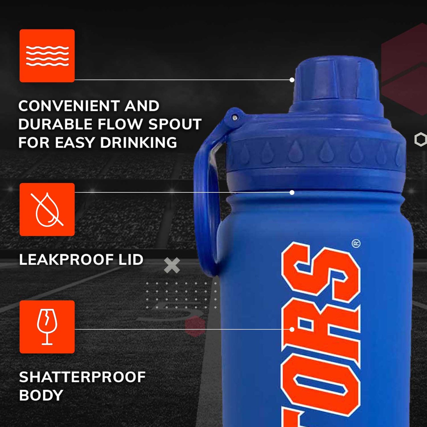 Florida Gators NCAA Stainless Steel Water Bottle - Royal