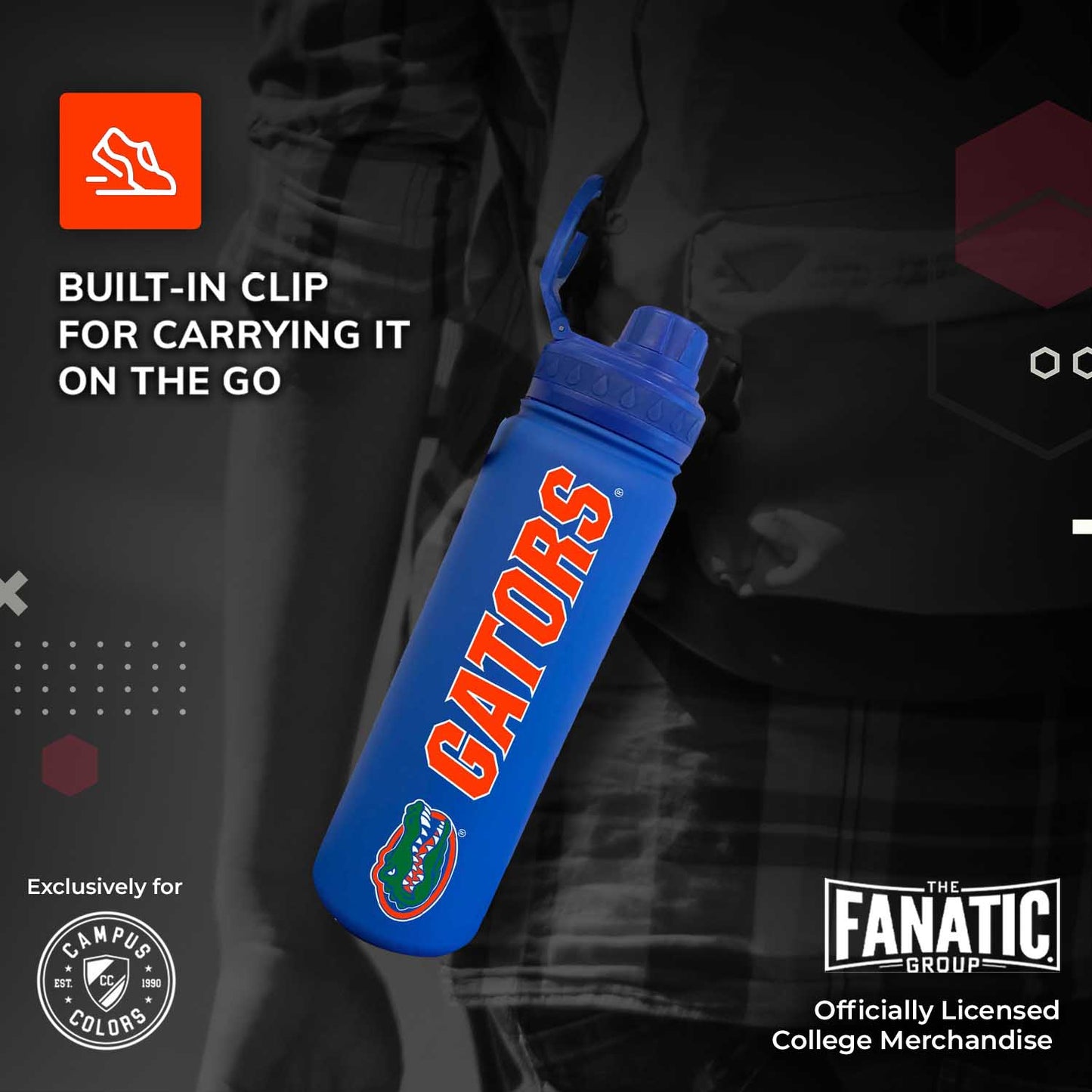 Florida Gators NCAA Stainless Steel Water Bottle - Royal