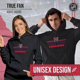 Florida Panthers NHL Adult Heather Charcoal True Fan Hooded Sweatshirt Unisex - Charcoal