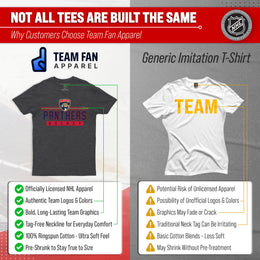 Florida Panthers Adult NHL Heather Charcoal True Fan Hockey T-Shirt - Charcoal
