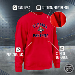 Florida Panthers Adult NHL Gameday Crewneck Sweatshirt - Red
